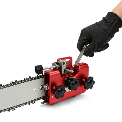 Manual Saw Chain Sharpener-Red