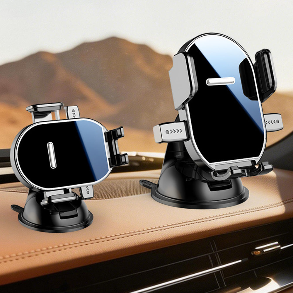 Car Phone Holder Dashboard Suction Cup One Key Clamp Design