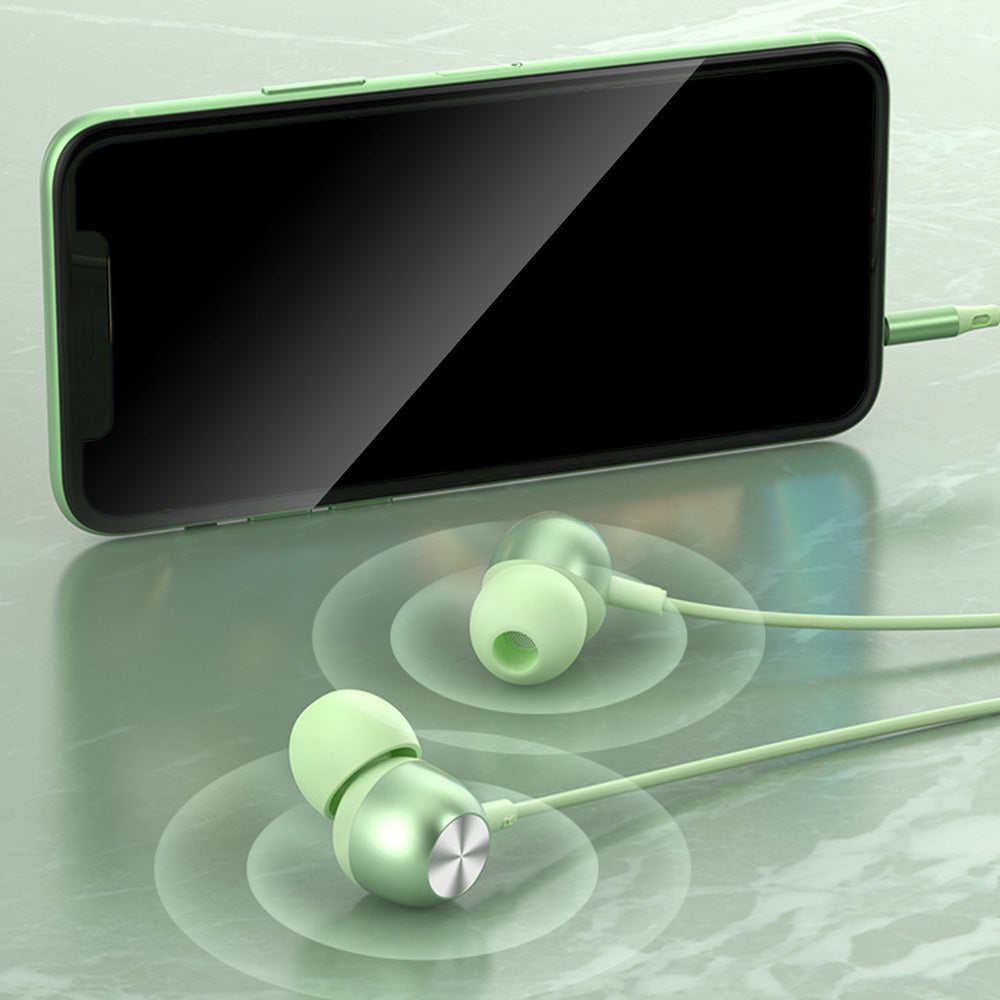 USB-C 3.5MM Wired Headphones In-Ear Earbuds with Microphone Green