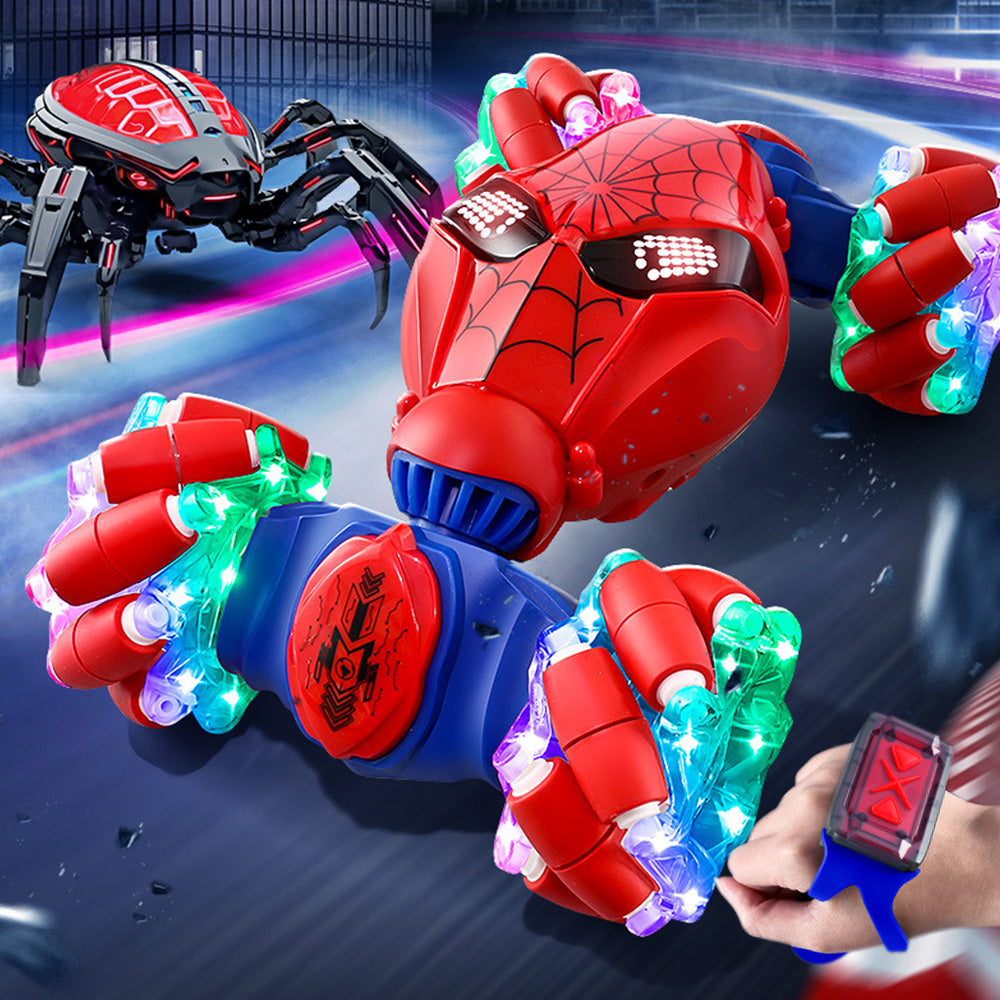 4WD Gesture Sensing RC Stunt Car with Drift Lights & Music Hand-Controlled Toy Red