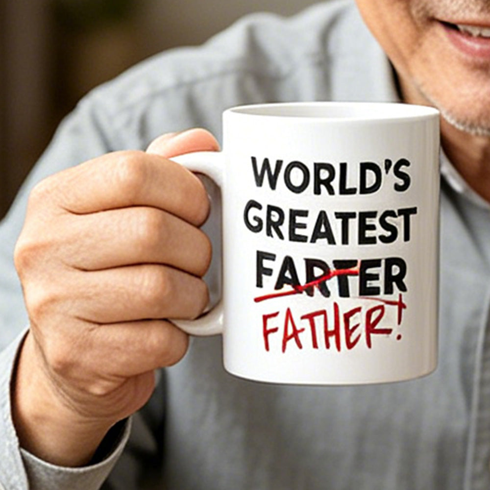 325ml Funny Coffee Mug with Handle Tea Cup-Red