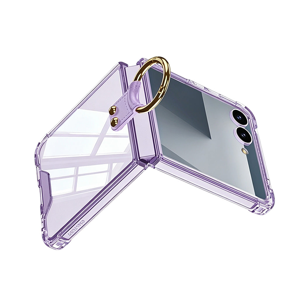 Case and Back Glass Protector for Samsung Galaxy Z Flip 8 7 - Purple