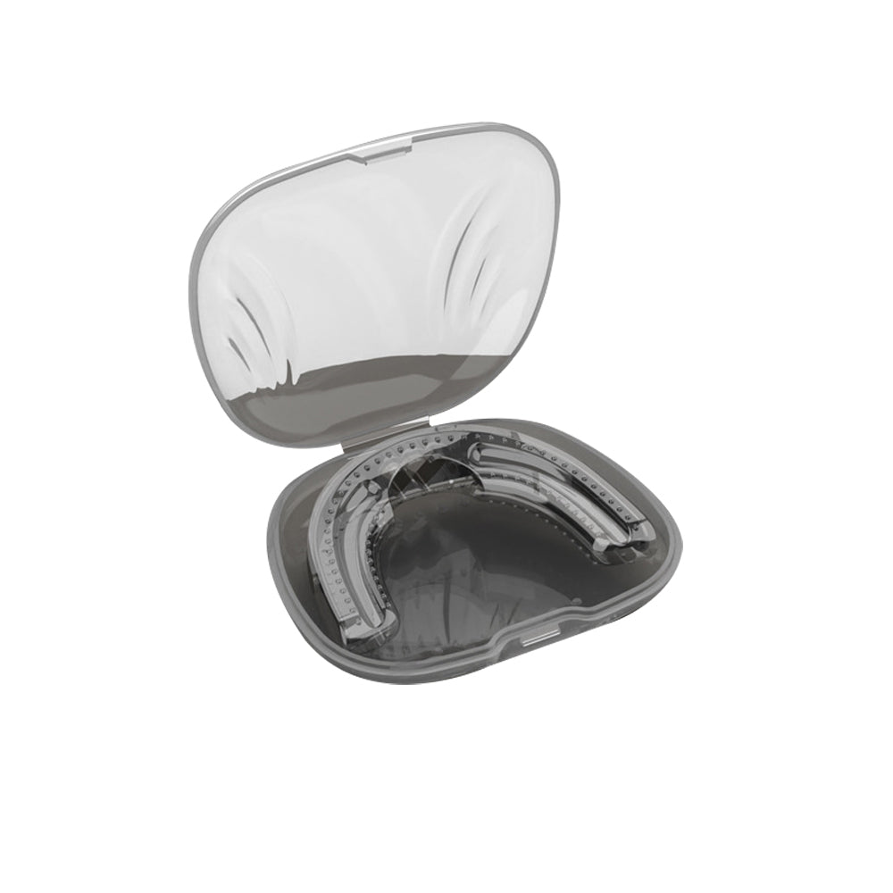 Set of 2Pcs Stop Snoring Mouth Guard Aid Snore Stopping Mouthpiece Anti Snore Grinding Black