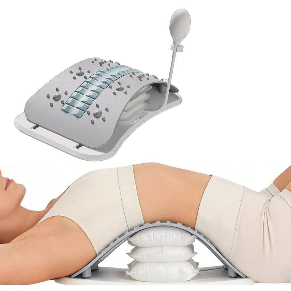 Back Stretcher for Lower Back Pain Relief Back Cracker Board Lumbar Support Board-Grey