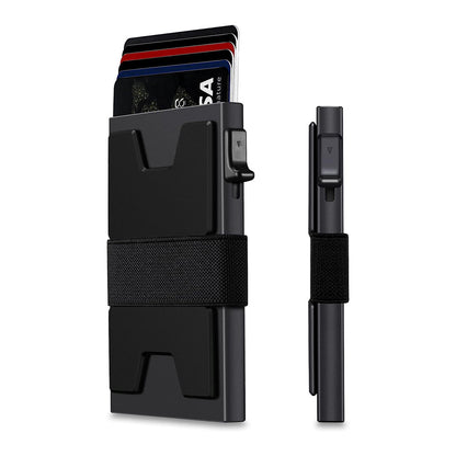 RFID Aluminum Card Holder Slim Pop Up Business Card Case for Men
