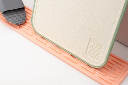 Sink Silicone Faucet Mat Sink Drain Drip Protection Pad for Kitchen-Pink