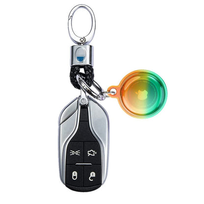4 Pcs for Airtags Keychain Water-resistant Holder Case Dog Tag Tracker Compatible with Airtag-Gradient blue and purple