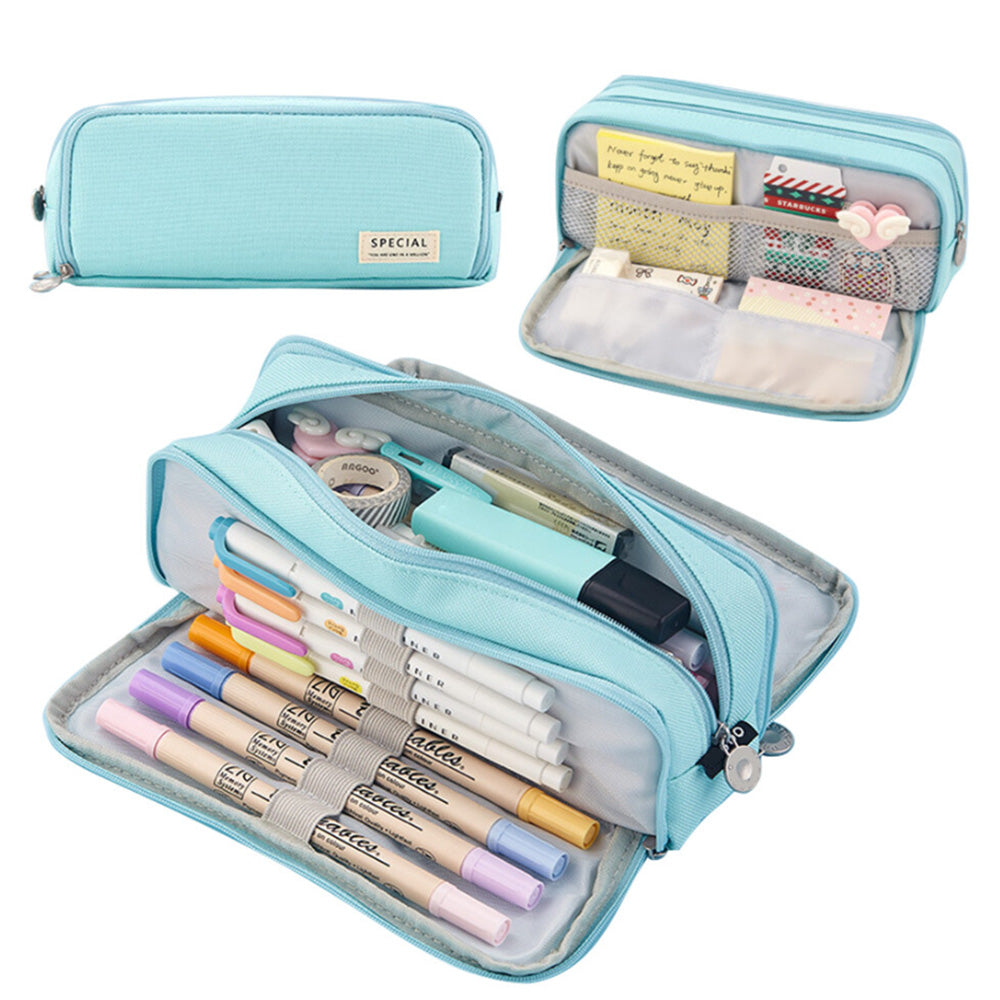 Large Pencil Case-Blue