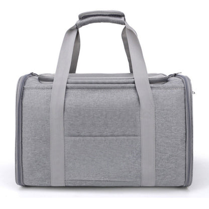 Foldable Travel  Pet Carrier Bag Portable Cat Dog Kennel Bag Grey