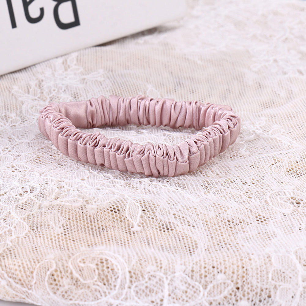 4 Piece 19 Momme Mulberry Silk Scrunchies Elastic Hair Ties