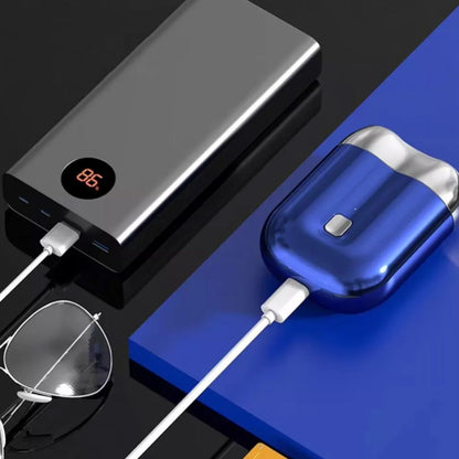 Portable Mini Dual-Head Electric Shaver USB Rechargeable Razor Blue