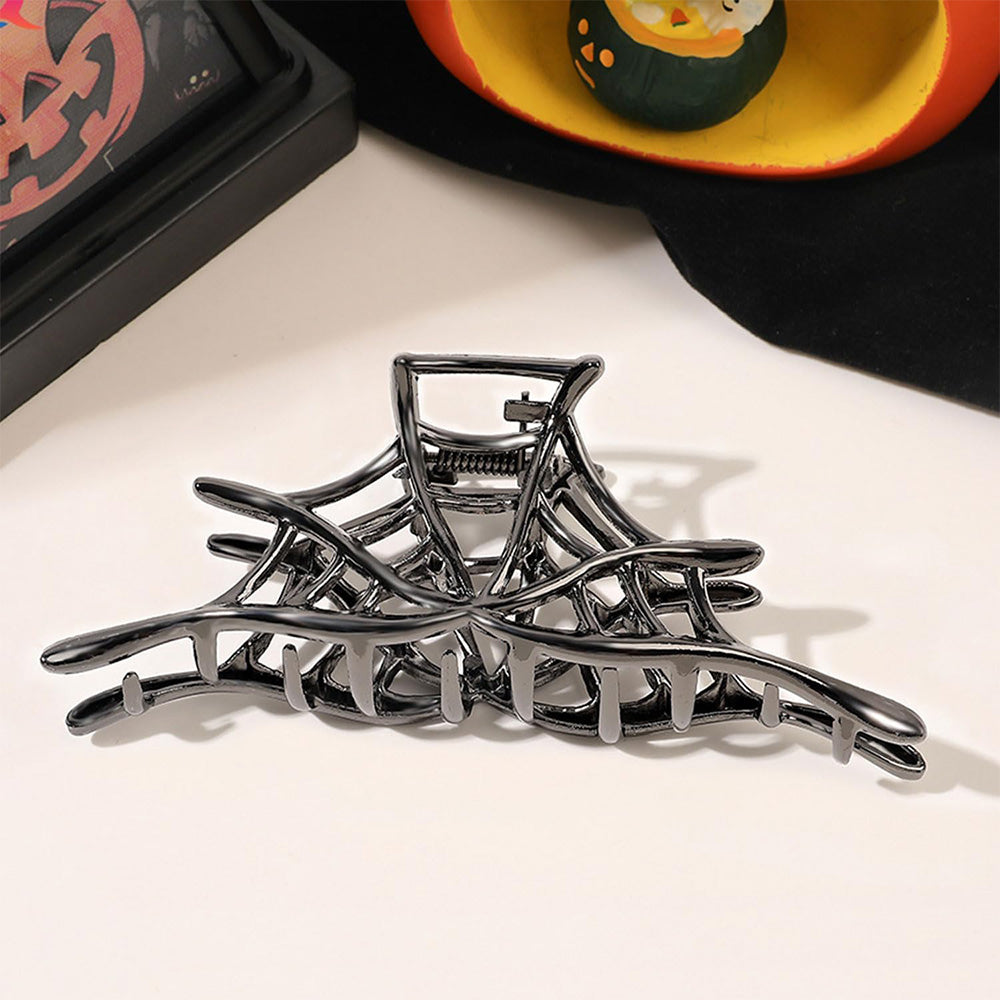 3 Piece Halloween Hair Claws Unique Bat Spider Skull Hair Clips