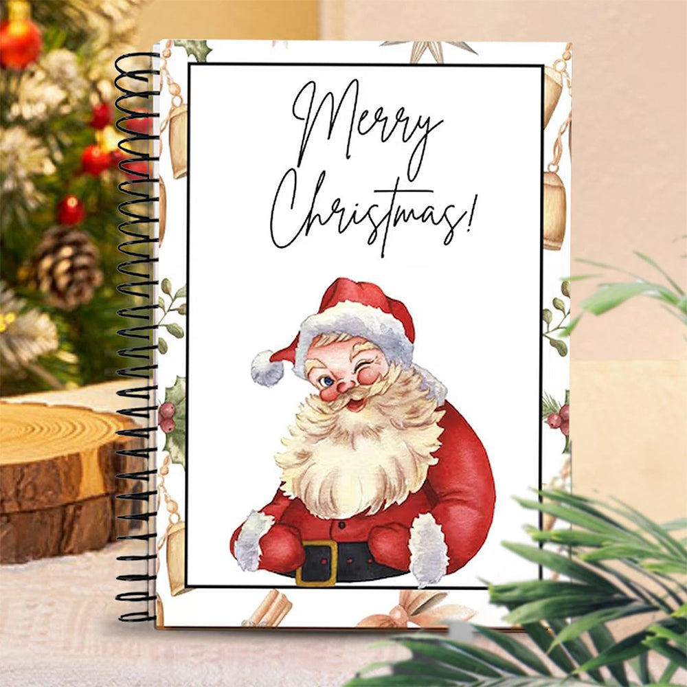 38 Sheets Christmas Gift Card Book Coil Bound Card Holder - Santa Claus