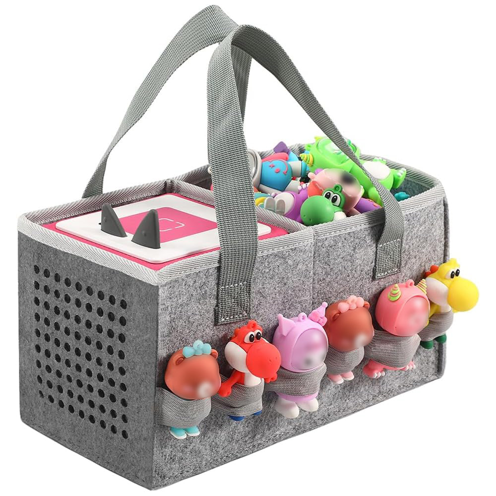 Portable Felt Cloth Storage Bag for Kidsâ€?Musical Speakers Gray