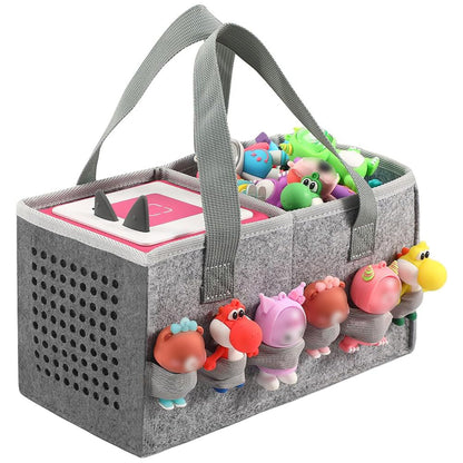 Portable Felt Cloth Storage Bag for Kidsâ€?Musical Speakers Gray