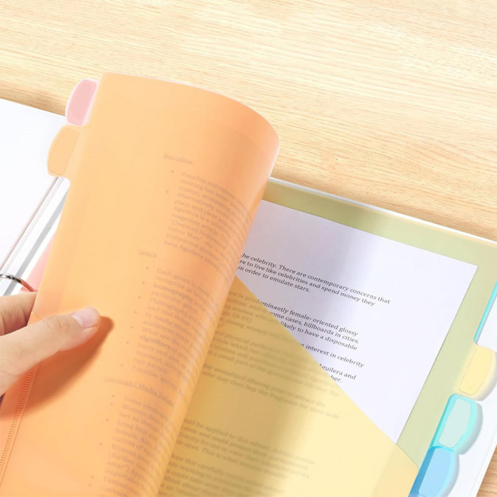 2 Pieces Plastic Binder Dividers with Tabs A4 Subject Dividers