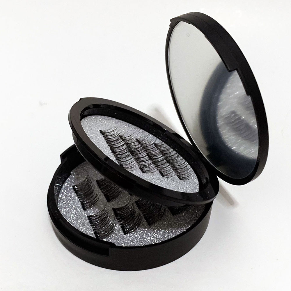 8 Pairs of Reusable Fake Eyelashes with Eyelash Tweezers Easy Attached