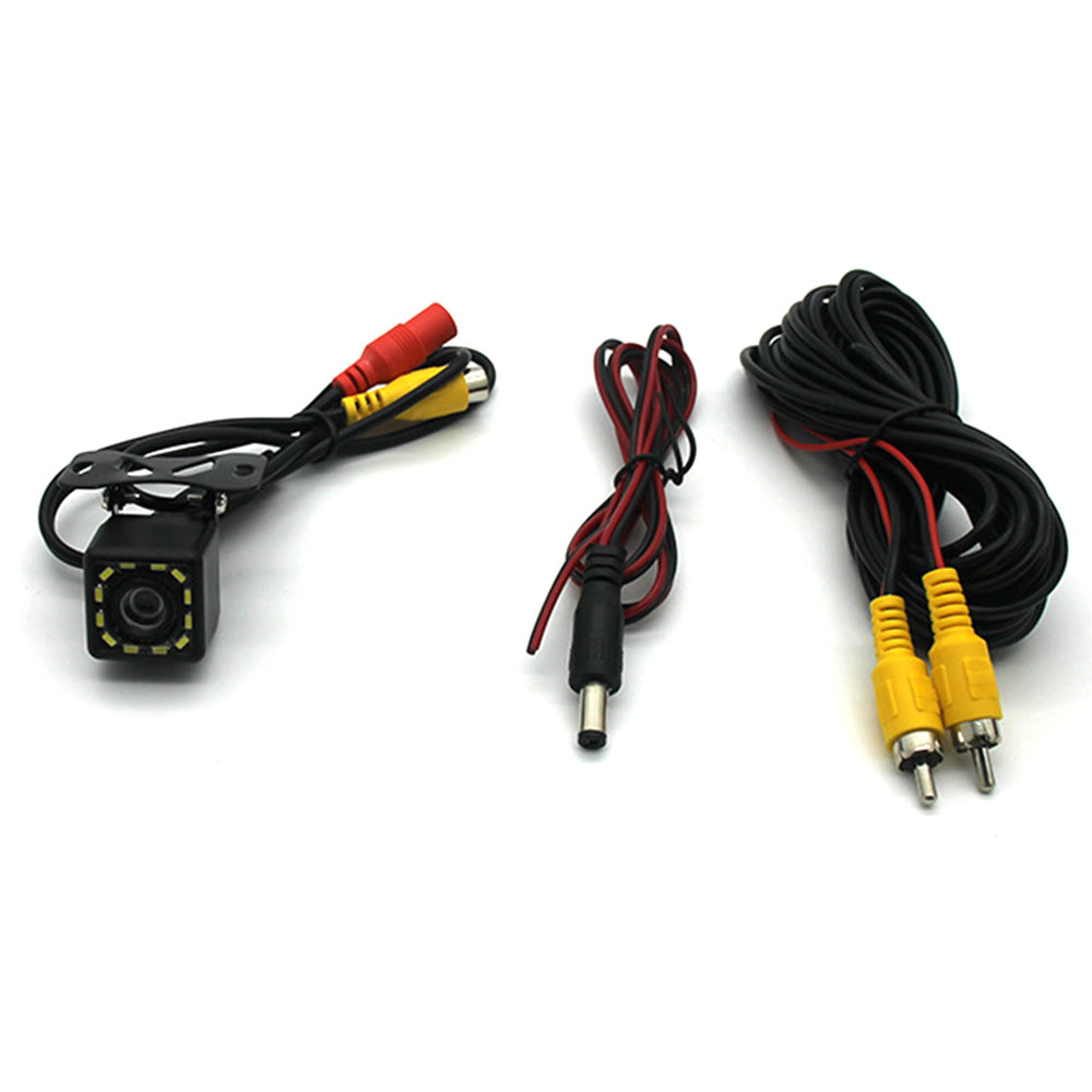 12 LED Square Reverse Camera for Car Rear View Parking with Night Vision