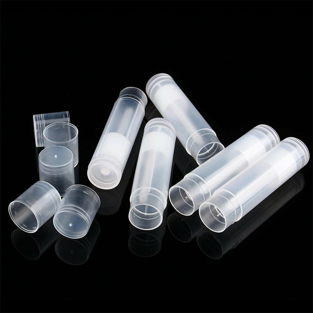 100 PCS  5g Twist Up Plastic Lipstick Containers-Clear