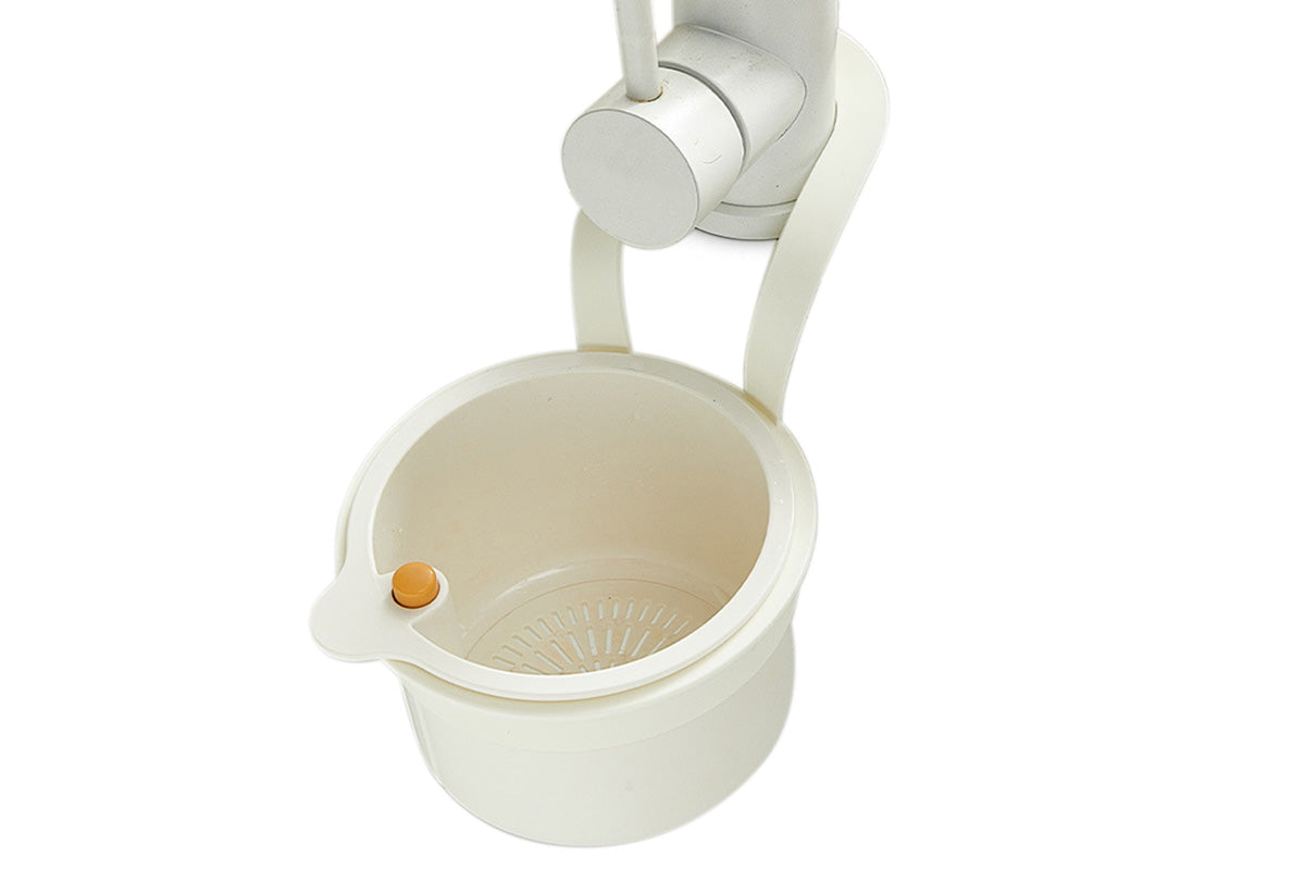 Faucet Hanging Kitchen Sink Strainer Basket - White