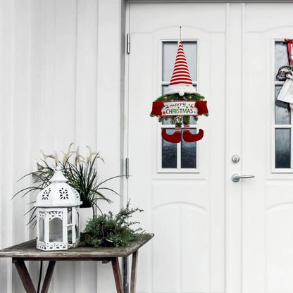 Christmas Dwarf Door Hanging Pendant Glow Faceless Gnome Doll Ornaments Xmas Decor