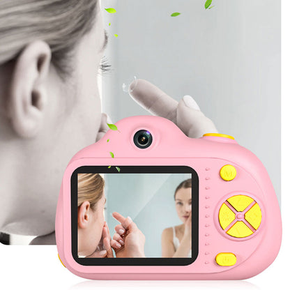 Dual Lens Digital Camera for Kids Video Camera Christmas Birthday Mini Camera Toy Pink