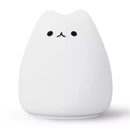 Cat Shape Lamp Silicone Colorful Night Light Cute Kitty Lamp For Bedroom