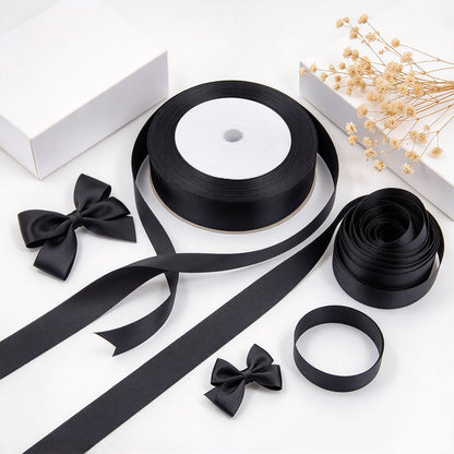 3 Rolls 22M Double Sided Polyester Satin Ribbon Christmas Gift Wrapping Decorative
