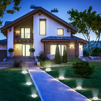10-LED Solar Ground Lights-White color