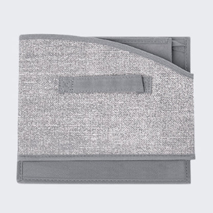 2Pcs  Storage Bin with Handles Large Capacity Closet Shelf Organizer for Clothes Blanket Hats Grey