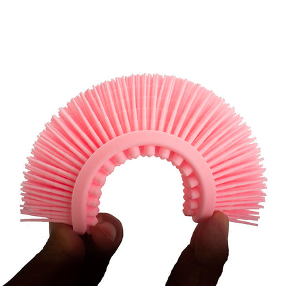 Silicone Body Scrubber Exfoliating Bath Body Brush-Pink