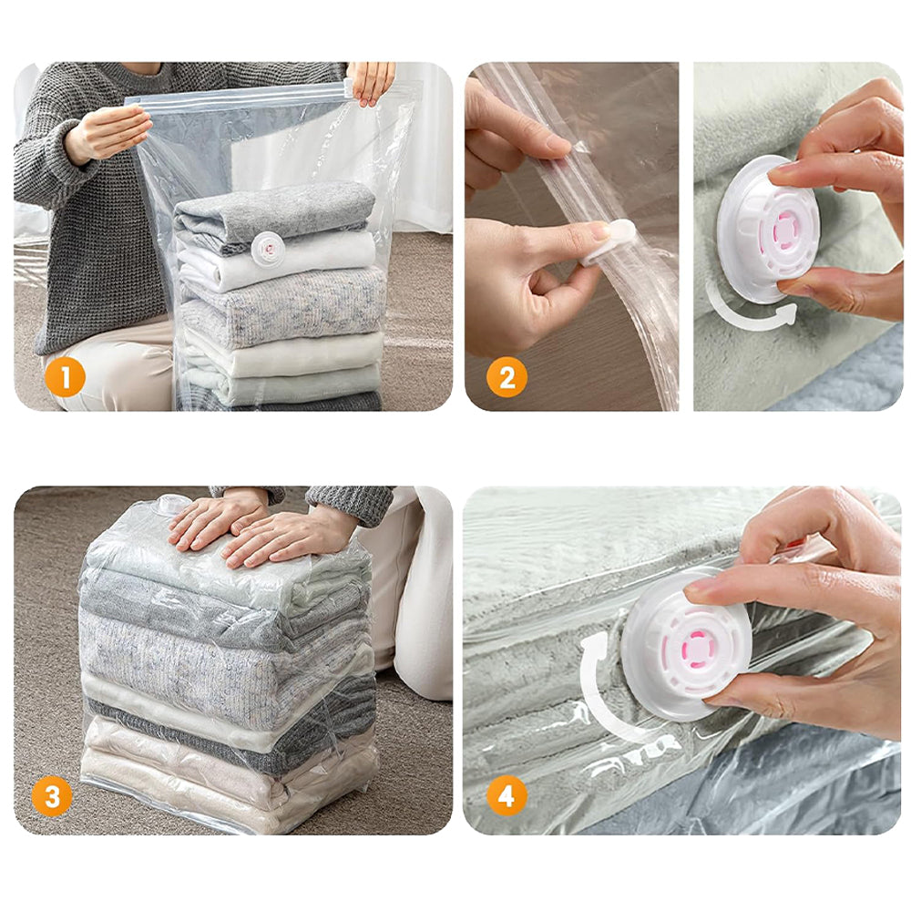 8 Pack 3D Vacuum Compression Storage Bags