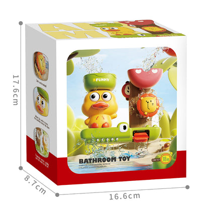 Animal Suction Waterfall Bath Toy Water Wheel for Boys Girls