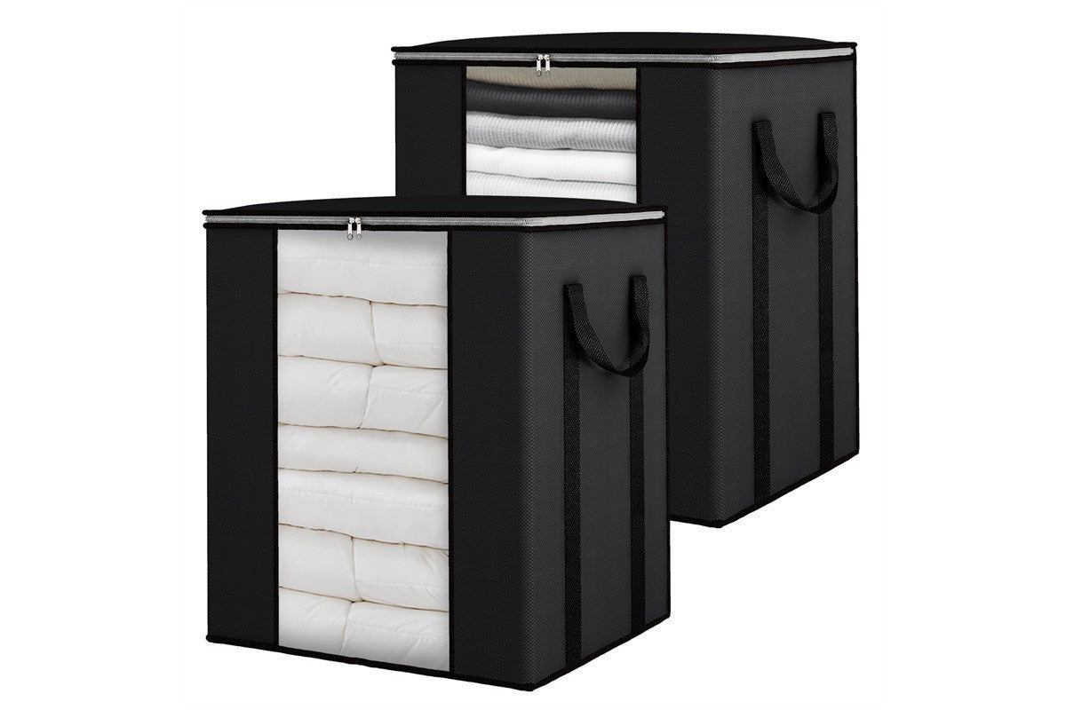 120L Foldable Blanket Moving Storage Bag - Black
