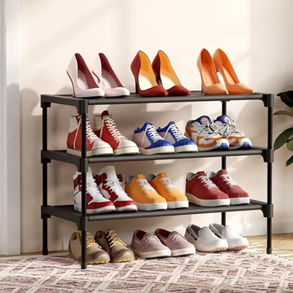 3 Tier Stackable Shoe Rack Shelf Shoe Organizer For Closet Entryway Garage
