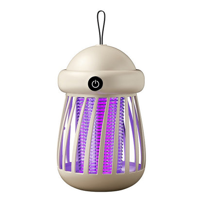 Bug Zapper Outdoor Indoor Mosquito Killer Trap Lamp with Light for Patio-White