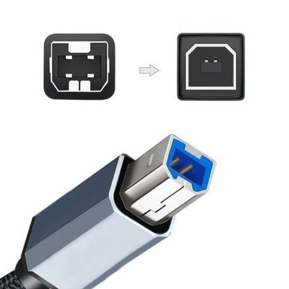 USB to USB 2.0 Printer Cable 1.5m Braided Cord for Scanner