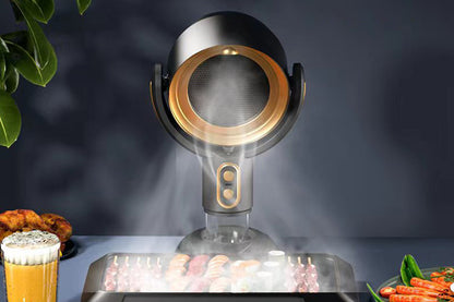 Portable Smoke Purifier Fan Removes Odors Dust Smoke for Cooking and Camping BBQ -BlackGold
