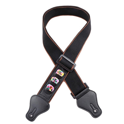 Guitar Strap for Acoustic Classic Electric and Bass Guitars -Black