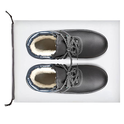 Clear Shoe Bags for Travel Waterproof Dustproof Drawstring Shoe Bags for Packing Black