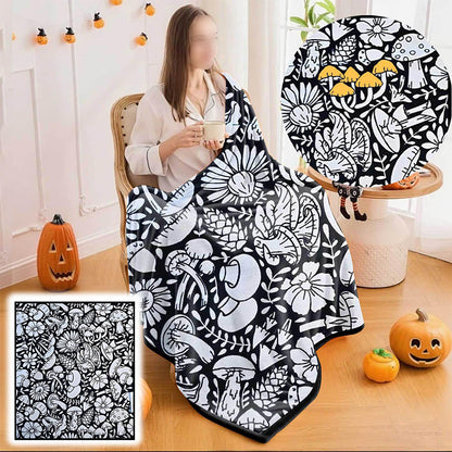 DIY Coloring Blanket Washable Reusable Coloring Mat for Adults - Mushroom