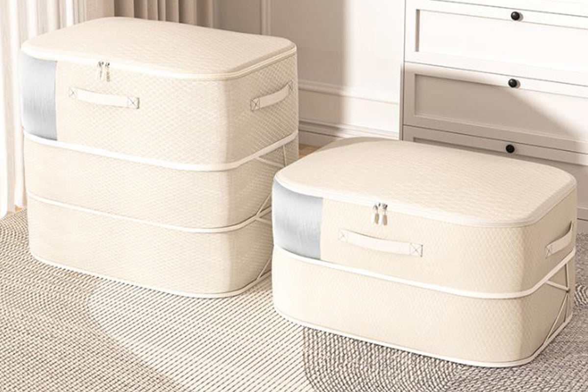 2Pcs Comforter Storage Bag 3-Layer Blanket Storage Bags Compression Organizer