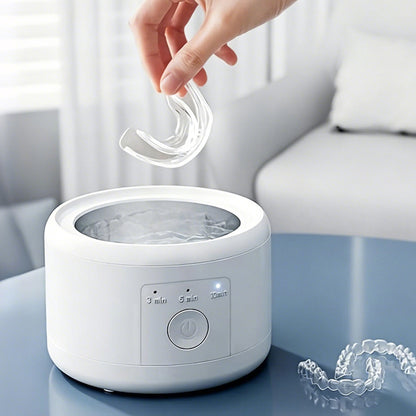 Dental Retainer Cleaner Machine Dentures Cleaner for Night Guards Aligner Jewelry with 180ML Capacity