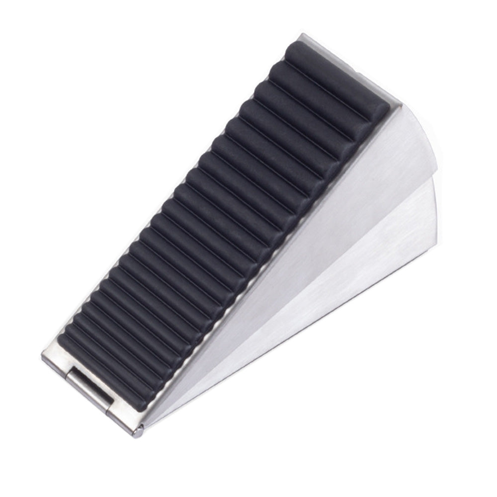 Adjustable Spring Door Stopper Tall Door Stop Wedge for Bottom of Doors Silver