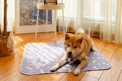 Washable Waterproof Reusable Dog Pee Pads Quick Absorbent Puppy Training Mat-Grey