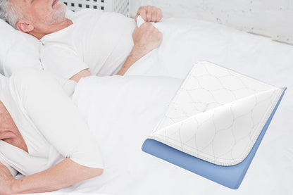 Incontinence Bed Pads Washable Bed Pads for Adults Pets Seniors Mattress Protector -Blue