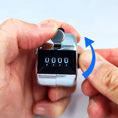 Clicker Counter, Metal Hand Tally Counter Clicker with 4 Digit Display, Pitch Counter for Golf Stroke/Lap/Row/Sports