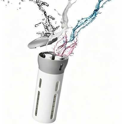 4-In-1 Travel Dispenser Bottle Set for Shampoo Lotion-Grey