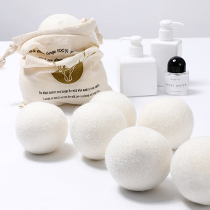 6 Pack Wool Dryer Balls for Softer Laundry and Reduced Static