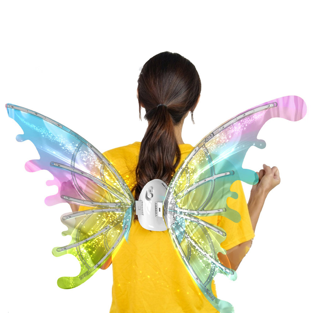 Electric Butterfly Wings LED Luminous Elf Wings with Music Glowing Shiny Dress Up Props